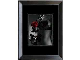 Obraz kobieta z różą 80x60 cm S70642