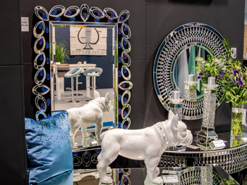 Lustro kolorowe łezki "pawie oko" 75x116 cm JS95