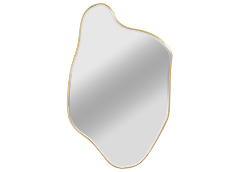 Lustro o nieregularnym kształcie w złotej ramie 76x117x4 cm 23F-1194