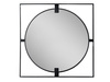 Lustro w stalowej czarnej ramie loft 90x90 cm cm TOYJ19-383
