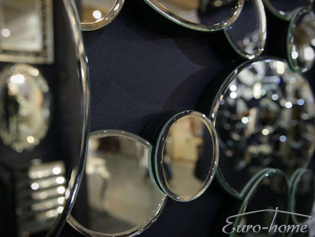 Lustro dekoracyjne z połączonych okrągłych lusterek 60x140 cm 12TM172