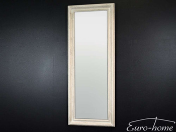 Lustro w drewnianej białej oprawie 60x160 cm 2852