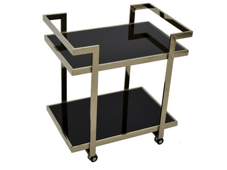 Mobilny czarny barek 60x42x65 cm JJ1066