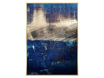 Niebiesko złoty obraz 102x142 cm TOIR22615