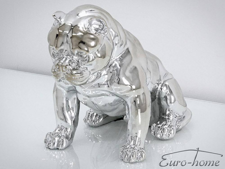 Srebrna figura pies 51x42x30 cm A259