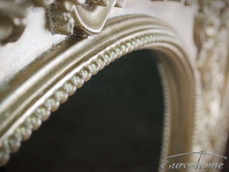 Lustro w srebrnej rzeźbionej oprawie 90x120 cm PU284A