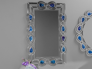 Lustro orientalny wzór kolorowe kryształki 80x120 cm JSM439