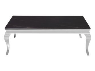 Stolik z marmurowym czarnym blatem modern barock 130 x 70 x 45 cm CT/C306