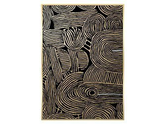 Obraz złoto-czarna abstrakcja 102x142 cm TOIR22762