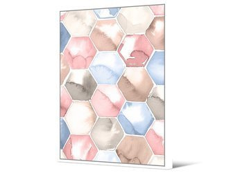 Obraz pastelowe heksagony 104x144 cm TOIG22818