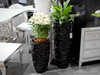 Czarna wysoka donica 91x37cm 2028/4