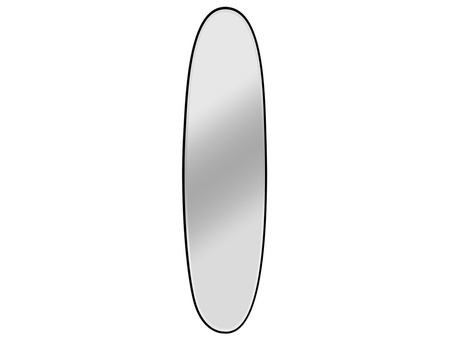 Owalne lustro w czarnej ramie 36x136x3,5 cm 12F-378