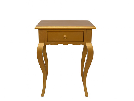 Drewniana złota szafka nocna 51x35x62 cm M54