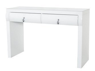 Toaletka z białego szkła 100x42x80 cm 15JS0065