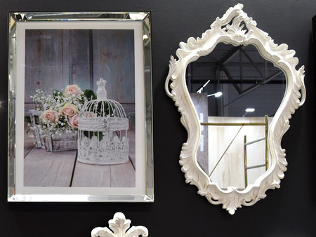 Sielski obraz w ramie lustrzanej 60x80 cm S22298