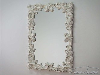 Lustro w białej ozdobnej ramie 70x100 cm  PU321