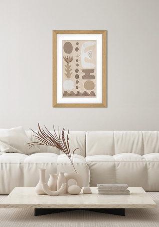 Obraz w tonacji beżu 60x90 cm V30444