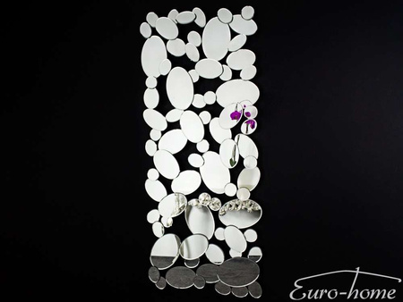 Lustro dekoracyjne z połączonych okrągłych lusterek 60x140 cm 12TM172