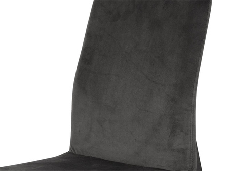 Nowoczesne welurowe krzesło w kolorze grafitu 45x53x90 cm Y211