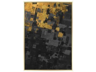 Obraz złoto-czarna abstrakcja 82x122 cm H0292