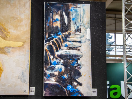 Obraz na płótnie kawiarnia 60x120 cm SOL0170