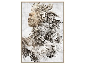 Obraz złota kobieca twarz 82x122 cm A0925