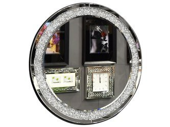 Lustro z zatopionymi w ramie kryształkami 90 cm 16TM010