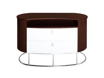OUTLET Nowoczesna elegancka zaokrąglona komoda 120x60x76 cm T826