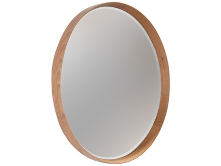 Okrągłe drewniane lustro naturalny dąb Ø100x8 cm 10168