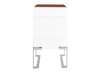 Elegancka biała szafka wysoki połysk 55x40x115 cm D836