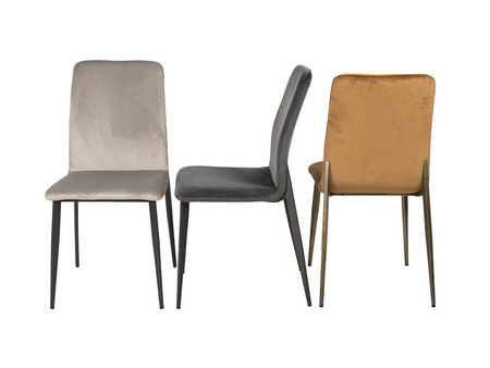 OUTLET Nowoczesne welurowe krzesło 45x53x90 cm Y211