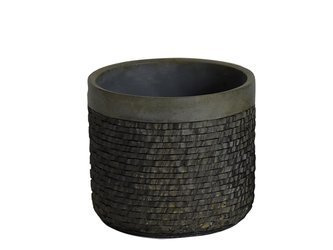 Strukturalna doniczka Ø20z18 cm Antique silver 171004/3