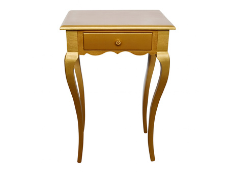 Drewniana złota szafka nocna 51x35x80 cm M46