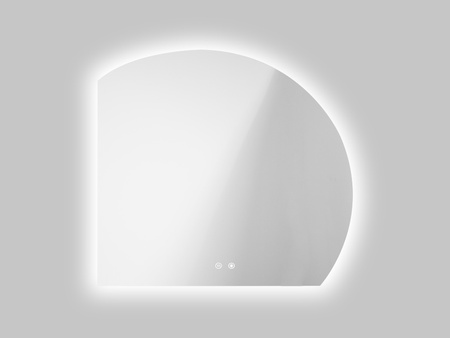 Ścięte lustro łazienkowe LED 80x80 cm 23TMB003