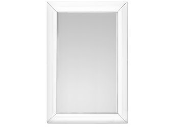 Lustro w giętej białej ramie 80x120 cm 15JZ191