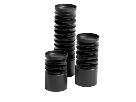 Czarny metalowy świecznik loft Ø9x30 cm TOYJ19-590