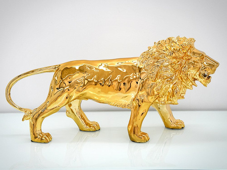 FIGURA A116 LEW 100x30x41cm ZŁOTY
