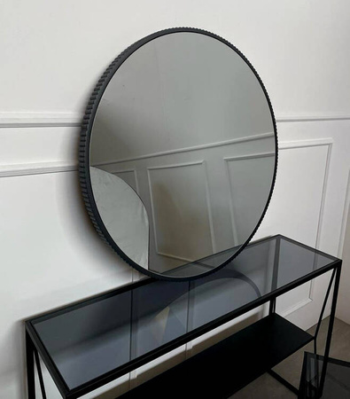 Okrągłe lustro w czarnej oprawie Ø89,5x4,5 cm TOYJ23-118B