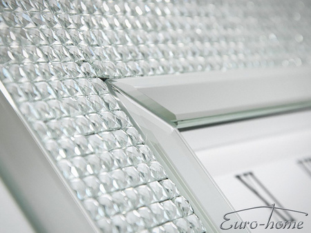 Lustrzany zegar zatopione diamenciki 50x50 cm 15JS0016-2