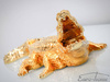 Złota figura krokodyl 87x30x22 cm 2053