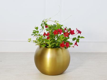 Złota owalna donica kula donica Ø40x33 cm 88226