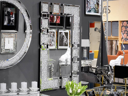 Lustro z kryształkami glamour 80x120 cm 16TM1078