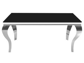 Konsola czarny szklany blat modern barock 150x50x75 cm CT/F306