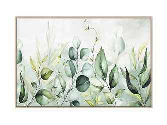 Obraz z akwarelowym motywem listków 82,6x122,6 cm D0431