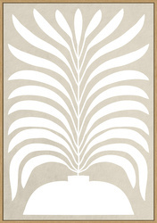 Beżowy obraz z fakturą  80x120 cm V30465