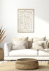 Beżowy obraz z fakturą  80x120 cm V30404