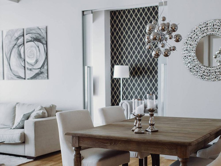 Lustro glamour w okrągłej luksusowej ramie 90 cm 16JZ03