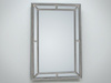 Klasyczne lustro w drewnianej srebrzystej oprawie 80x120 cm 21828
