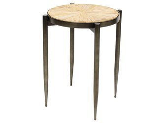 Okrągły stolik kawowy drewniany blat Ø 39 x 55 cm TOY69-2428