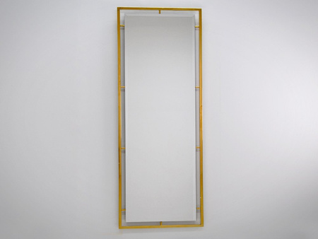 Lustro w stalowej złotej oprawie 80x180 cm LW6853